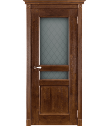 Дверь межкомнатная Виктория массив античный орех глухая